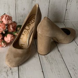 Sam Edelman Women's Stillson Pump, Oatmeal Suede